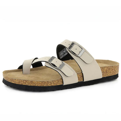 Women's Double Buckle Cork Footbed Sandals