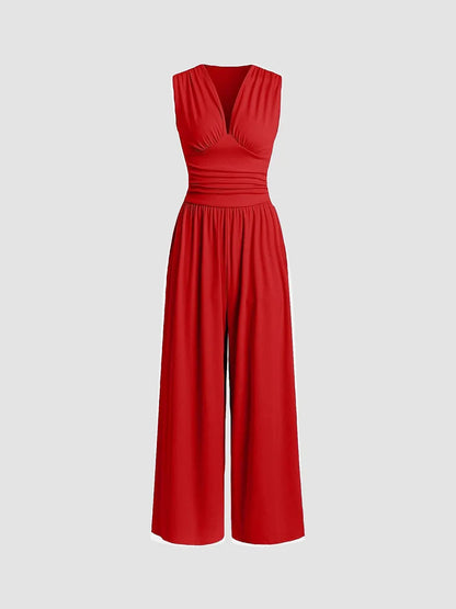 Women’s Sleeveless Wide-Leg Jumpsuit