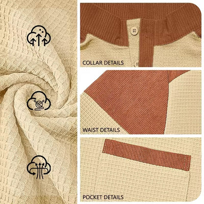 Men's Textured Knit Pullover with Stand Collar