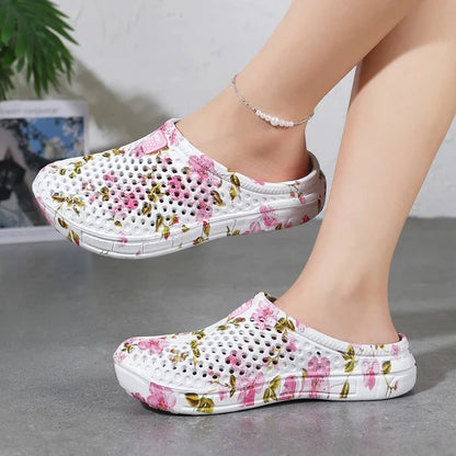 Women’s Floral Print Ventilated Clog Slides