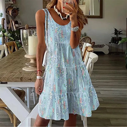 Women’s Floral Print Tiered Dress