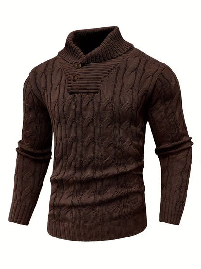 Men’s Ribbed Knit Business Sweater