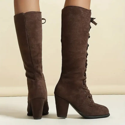 Women's Knee-High Lace-Up Boots