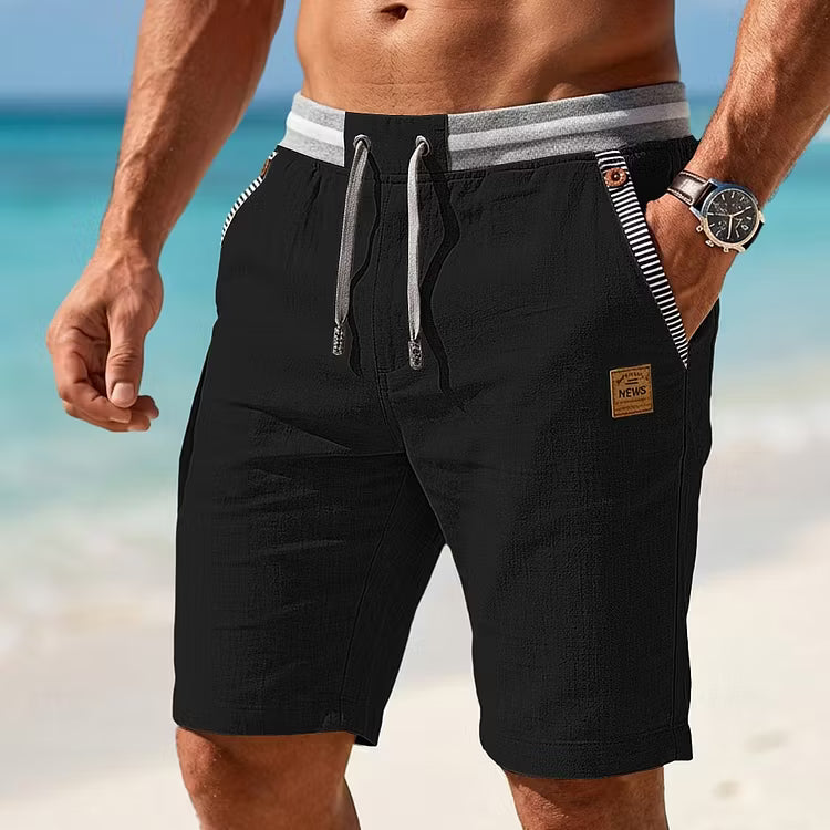 Men's Drawstring Linen Blend Shorts