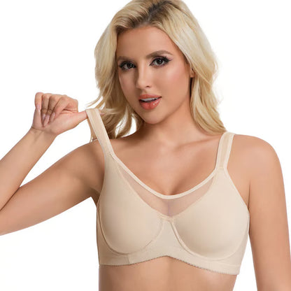 Women's Sheer Mesh Full-Coverage Bra