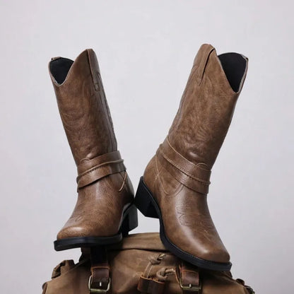 Men's Embossed Tall Boots