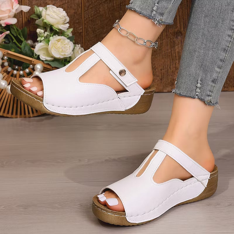 Women's Open-Toe Wedge Slide Sandals