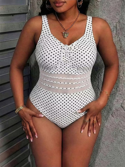 Women's Polka Dot One-Piece Swimsuit