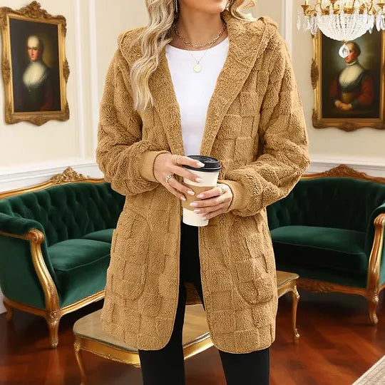Women's Hooded Textured Cardigan