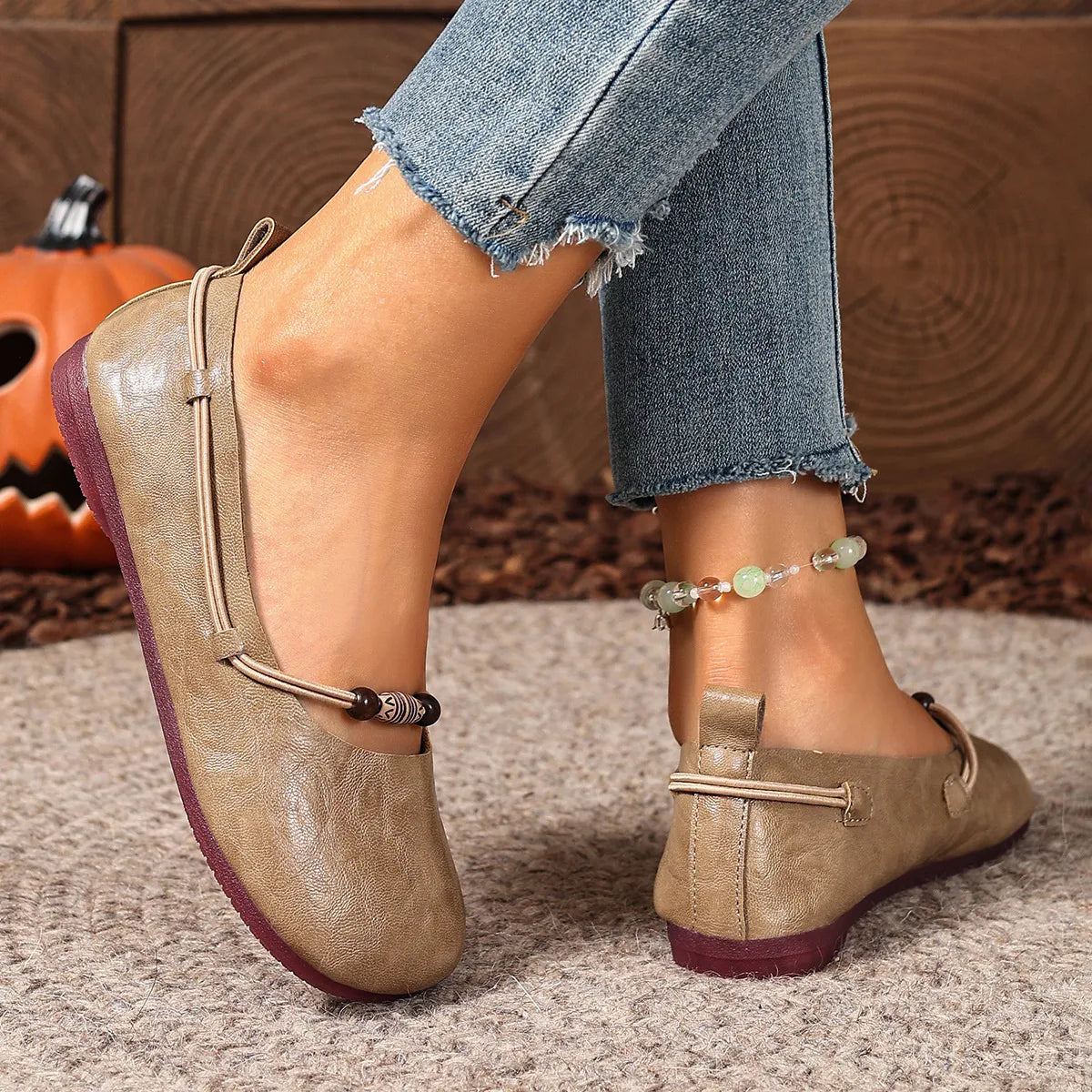 Women's Beaded Mary Jane Flats