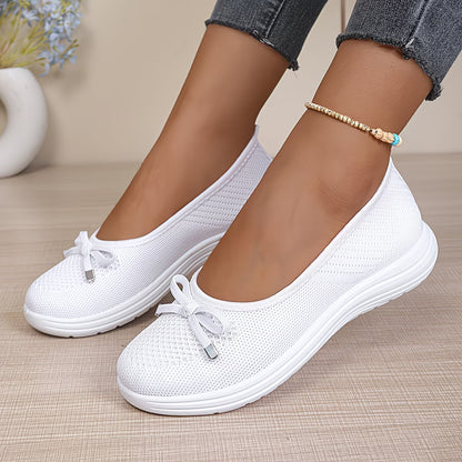 Women's Knit Bow Slip-On Flats