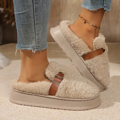 Women's Buckle Slip-On Slippers