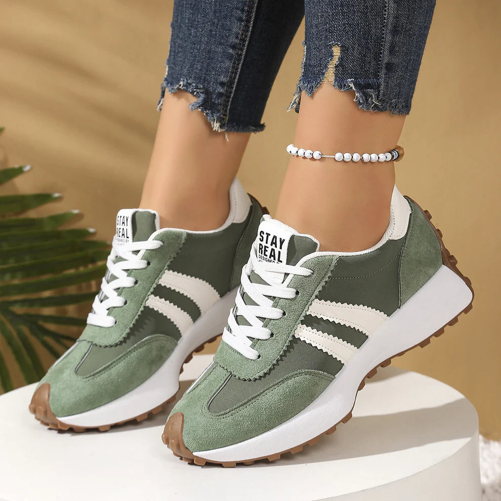 Women's Lace-Up Retro Low-Top Sneakers