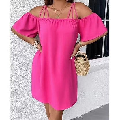 Women's Cold Shoulder Strappy Dress