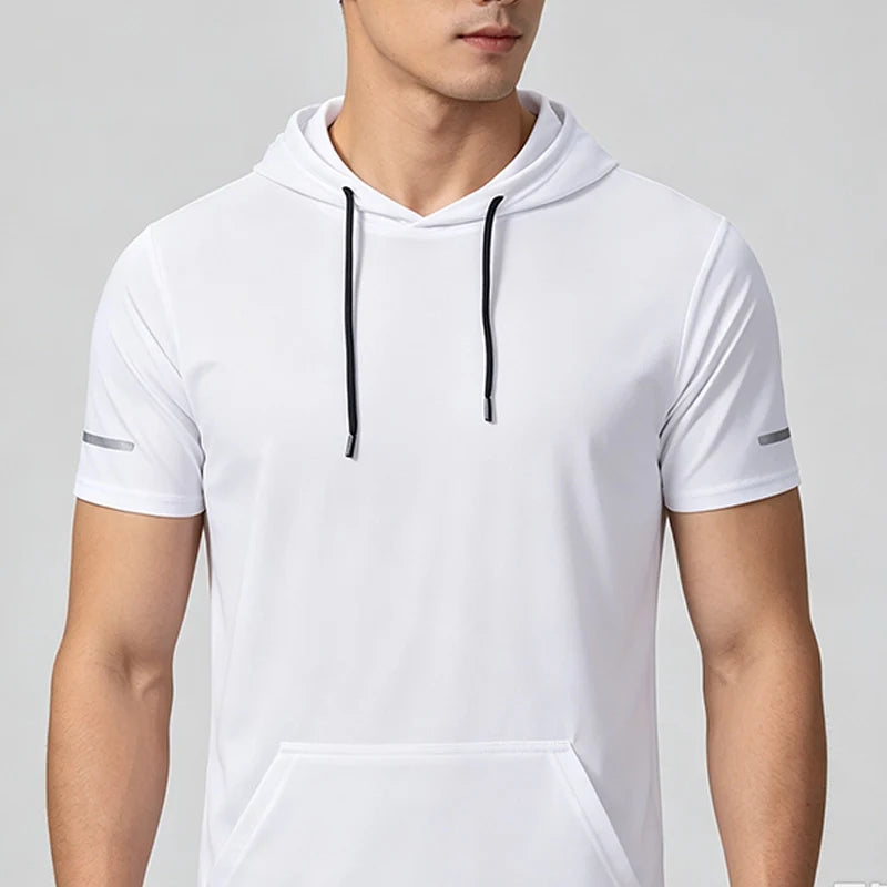 Men's Short Sleeve Hooded T-Shirt