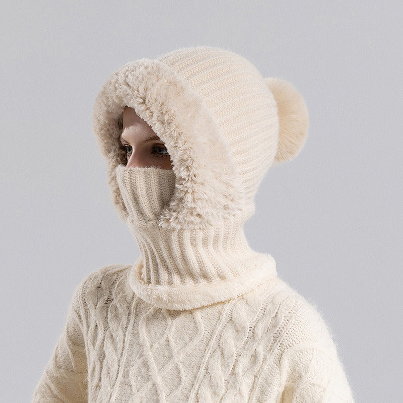 Women's Knit Hat with Neck Cover