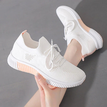 Women's Lightweight Knit Lace-Up Sneakers