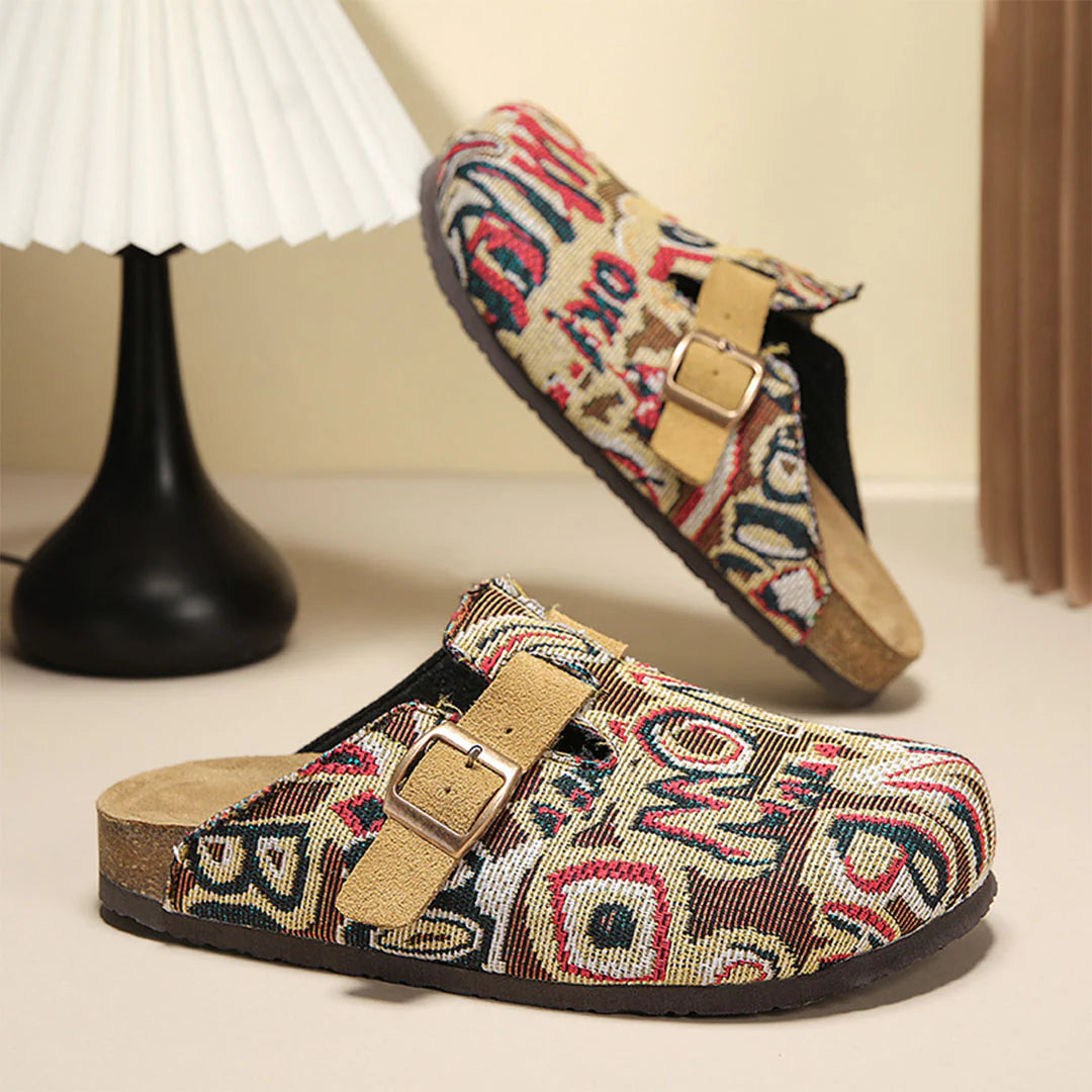 Women's Jacquard Patterned Slip-On Clogs