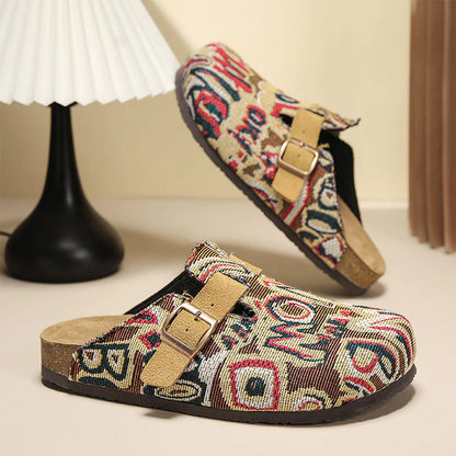 Women's Jacquard Patterned Slip-On Clogs