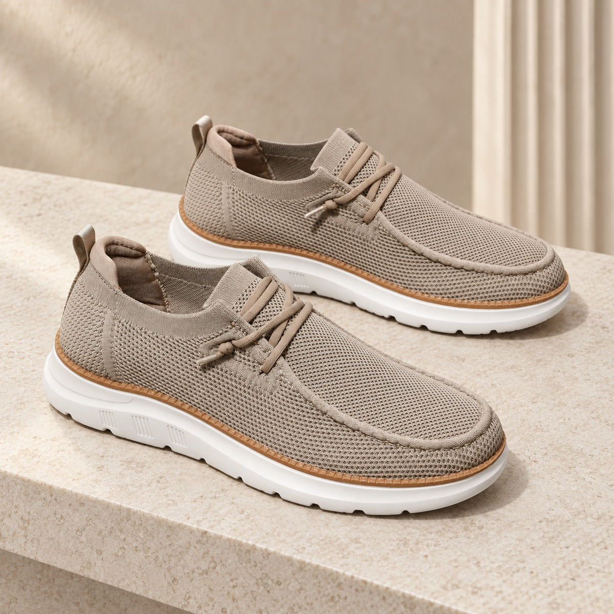 Men's Knit Lace-Up Shoes