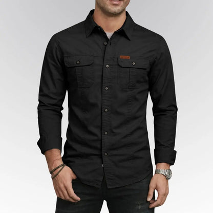 Men's Button-Front Casual Shirt