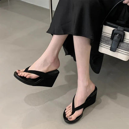 Women's Toe-Post Platform Wedge Sandals