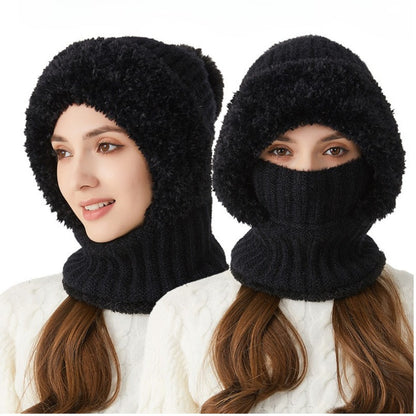 Women's Knit Hat with Neck Cover
