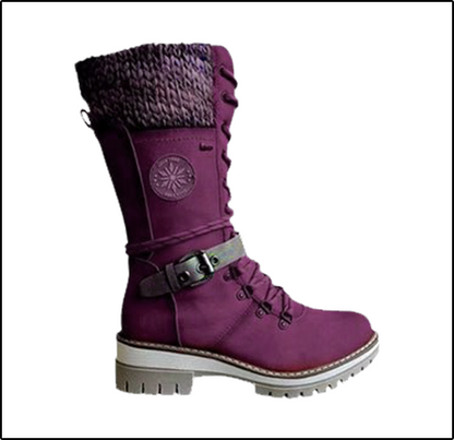 Women's Lace-Up Buckle Boots