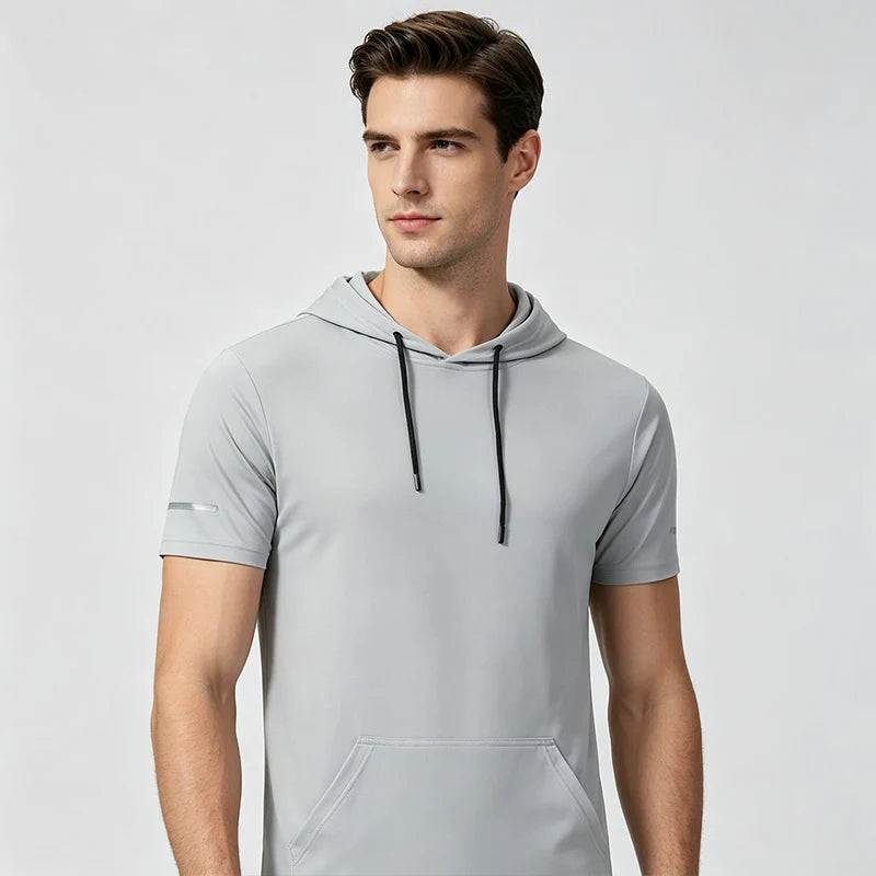 Men's Short Sleeve Hooded T-Shirt