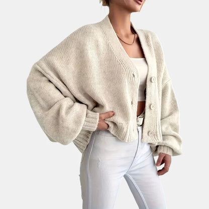 Women’s Oversized Button-Front Knit Cardigan