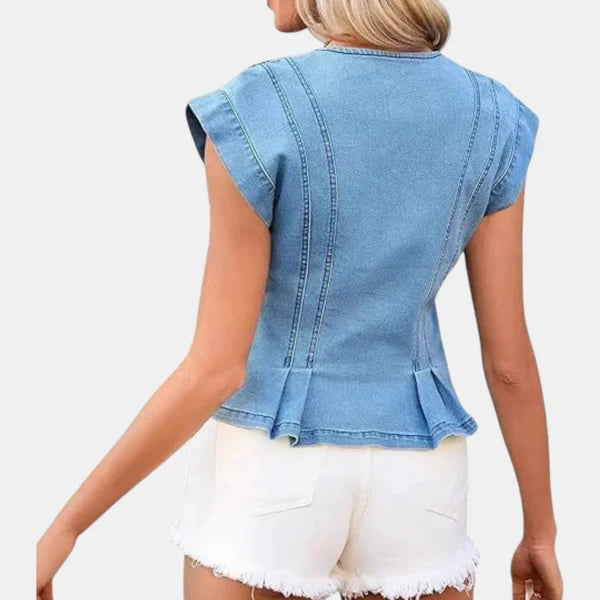 Women’s Button-Front Denim Vest