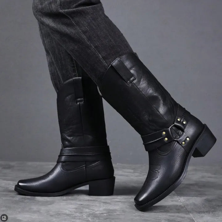 Men's Embossed Tall Boots