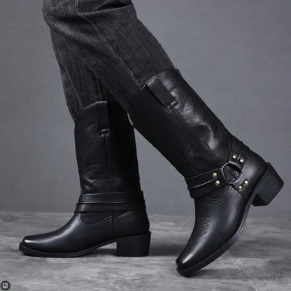 Men's Embossed Tall Boots