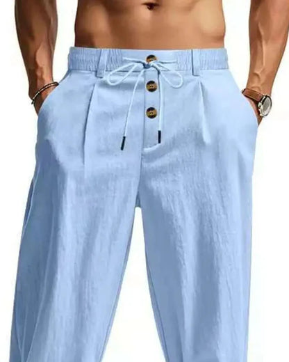 Men’s Casual Drawstring Straight Leg Pants