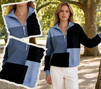Women's Color Block Half-Zip Pullover