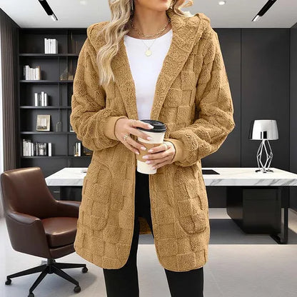 Women's Hooded Textured Cardigan