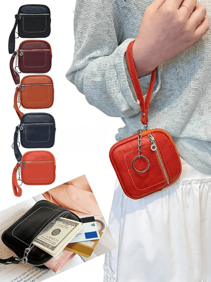 Mini Zip Coin Purse with Wrist Strap