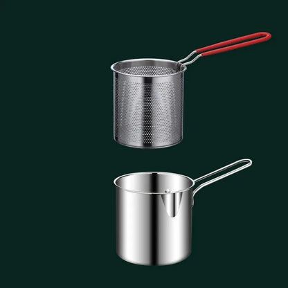 Stainless Steel Frying Pot with Grid