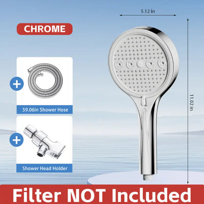 6-Mode High Pressure Shower Head Set