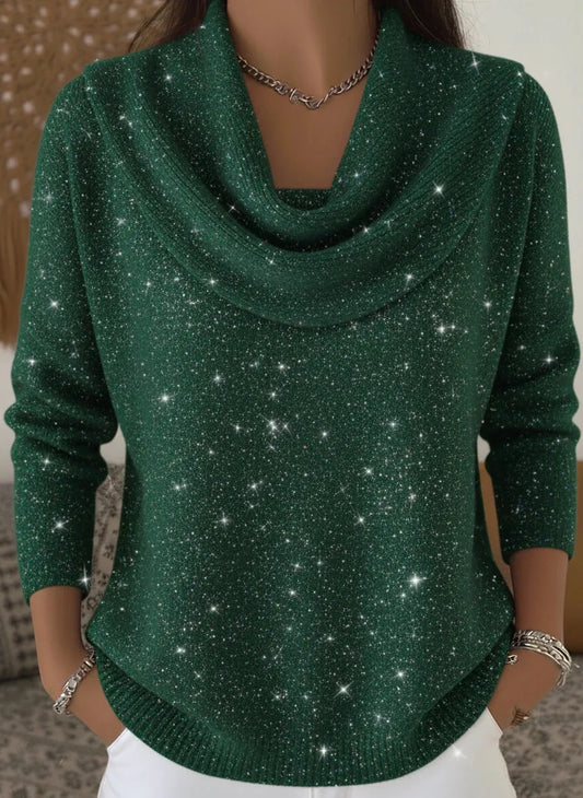 Women’s Soft-Shine Relaxed Round-Neck Knit Sweater