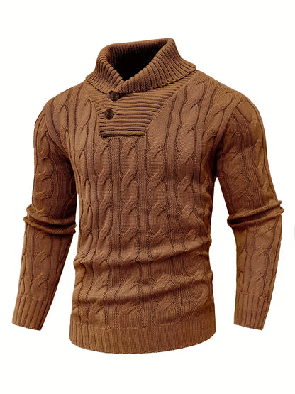 Men’s Ribbed Knit Business Sweater