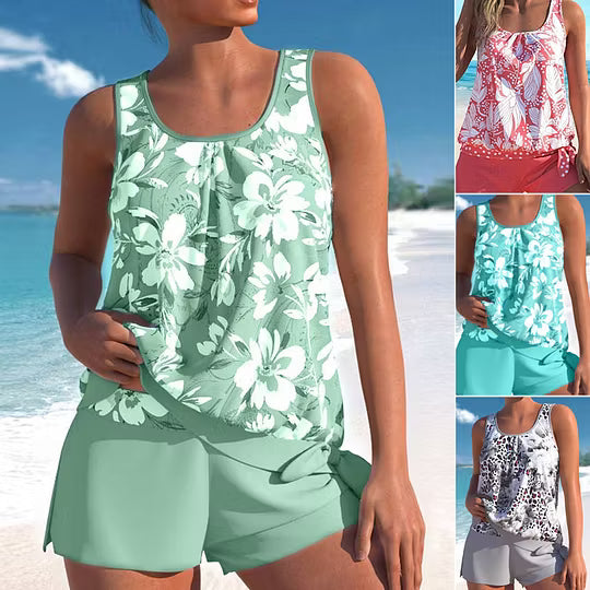 Women's Floral Tankini Swimsuit Set