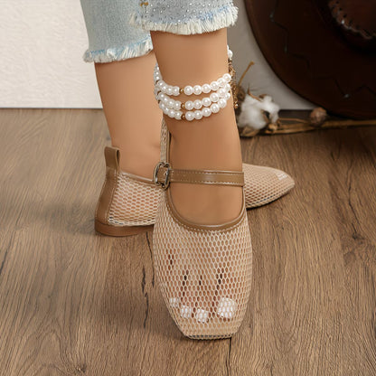 Women's Mesh Mary Jane Flats