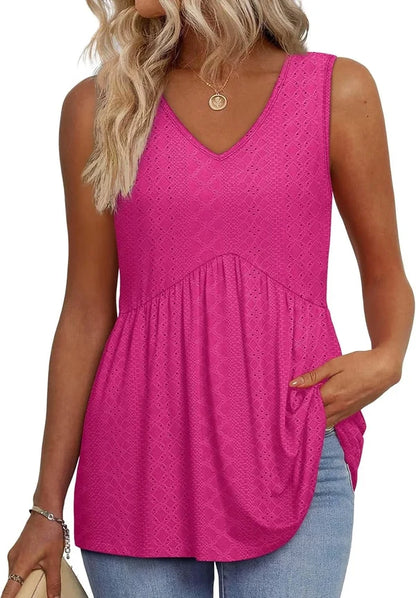 Women’s Printed V-Neck Peplum Top