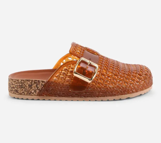 Women's Woven Jelly Slip-On Mules