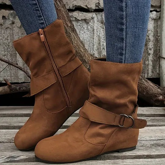 Women's Buckle Strap Ankle Boots