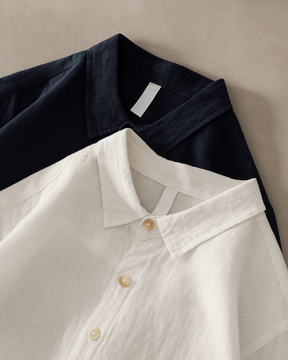 Men's Collared Button-Front Popover Shirt
