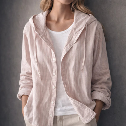 Men's Button-Front Hooded Shirt