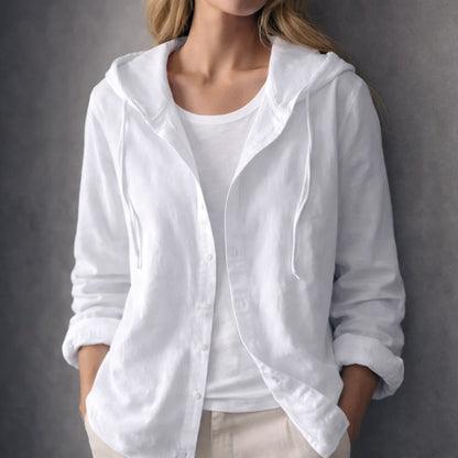 Men's Button-Front Hooded Shirt