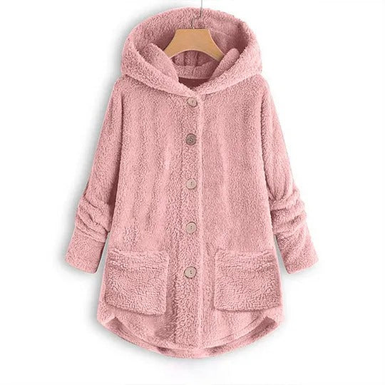 Women's Hooded Button-Front Coat